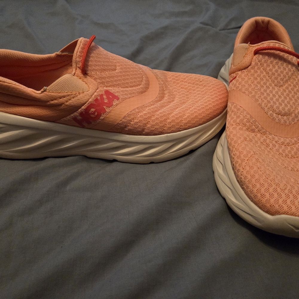 Hoka Peach Athletic Sneakers